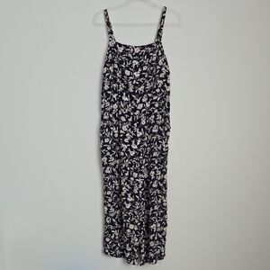Navy Floral Cami Jumpsuit Size Large